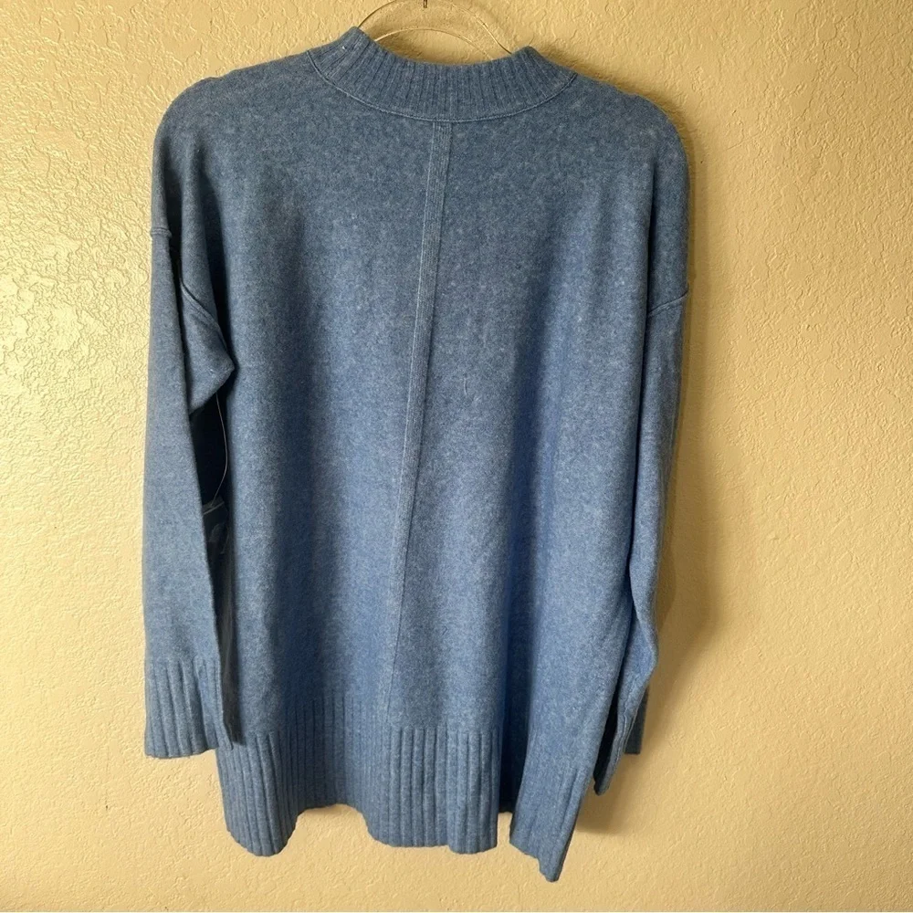 New free people Phoebe High-Low Tunic Sweater blue size XS